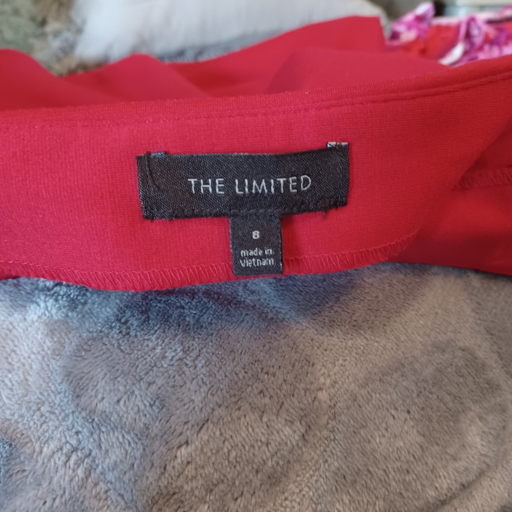 The Limited Vintage Red Ruffle Pencil Skirt Size 8 - Picture 4 of 5
